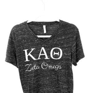 Charcoal Gray Kappa Alpha Theta KAO T-Shirt